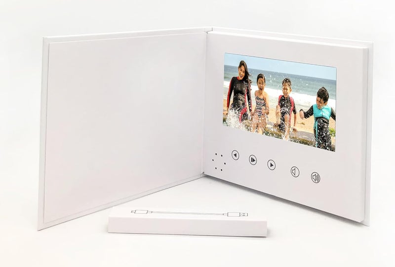Talking Print 7" IPS HD Digital Photo & Video Frame - 'Wedding Day' Silver Foiled Cover - A5 Hard Backed Brochure - Upload Your Images & Videos to 4GB/4 Hours - Image 3